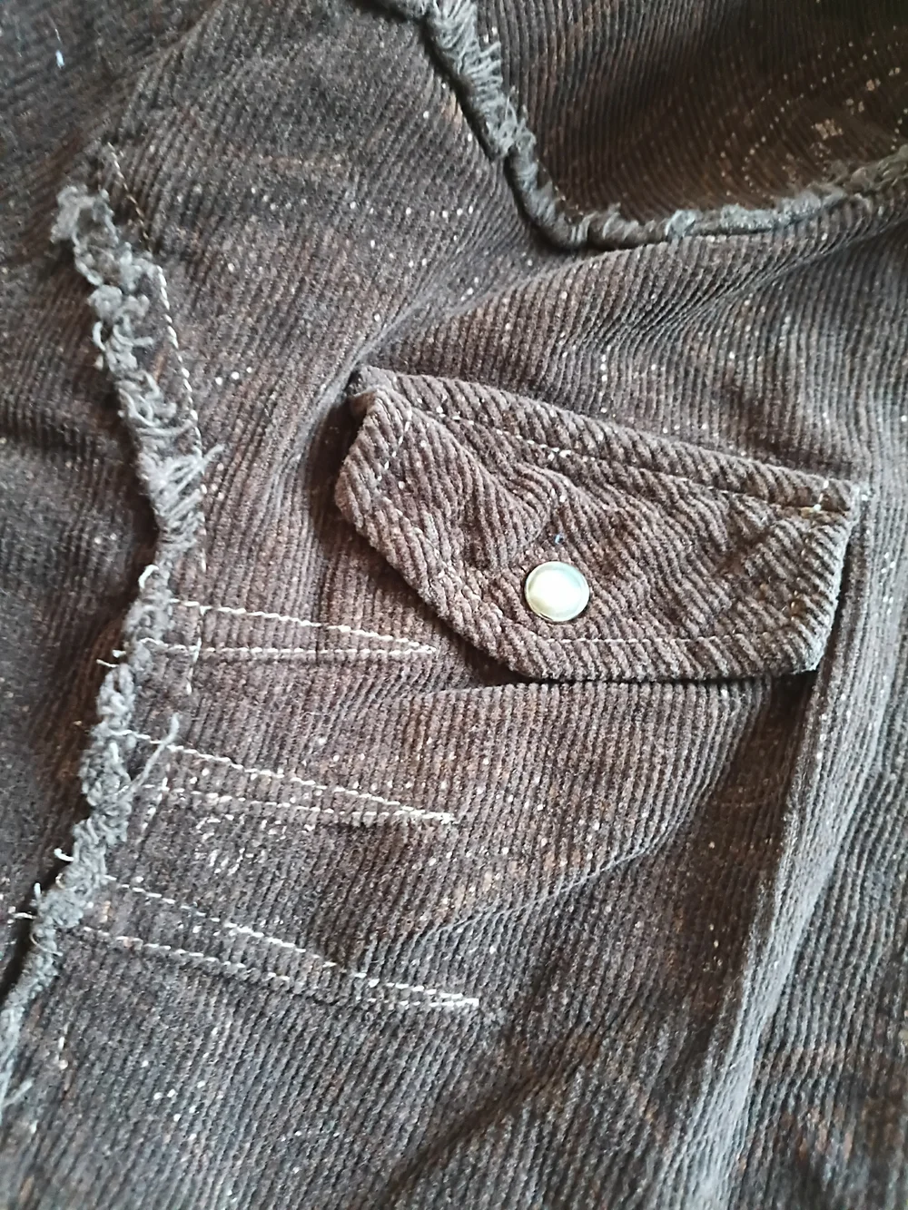 Adiktd Kids Brown Corduroy-Style Jean Jacket